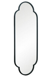 Mirroroutlet The Duplici Black Metal Framed Double Arched Oval Garden Wall Mirror 170Cm X 59M - thumbnail 3