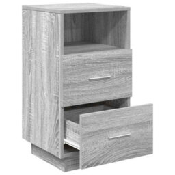 Berkfield Bedside Cabinets 2 Pcs With 2 Drawers Grey Sonoma 36X36X68 Cm - thumbnail 5