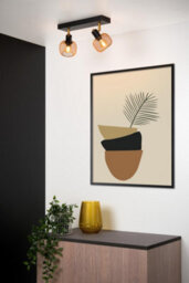 Lucide Maren Retro Twin Ceiling Spotlight - 2Xe14 - Matt Gold, Brass - thumbnail 4