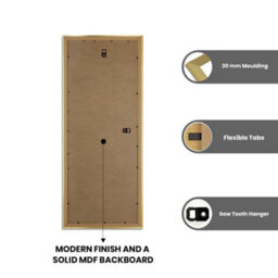 "AK Frames 20X12"" Gold Poster Frame - Modern Picture Frame For Wall Art, Prints And Photos - Durable And Stylish Display Frame" - thumbnail 2