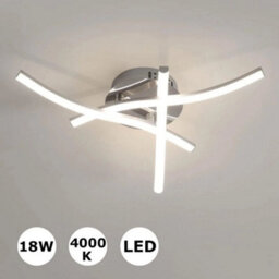 18W Modern Led Ceiling Light Natural Lamp Silver Metal Chandeliers Living Room - thumbnail 4
