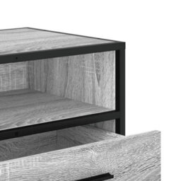 Berkfield Industrial Tv Cabinet Grey Sonoma 80X34.5X40 Cm Engineered Wood And Metal - thumbnail 8