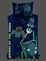 Minecraft Beware Of The Dark Single Duvet Cover And Pillowcase Set - thumbnail 3