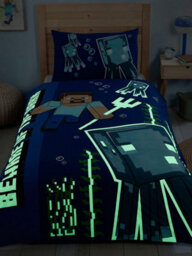 Minecraft Beware Of The Dark Single Duvet Cover And Pillowcase Set - thumbnail 4