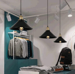 Indoor Chandelier Modern Retro Wrought Iron Ceiling Pendent Lamp Black - thumbnail 3