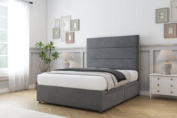 "Sloomy Texas Armour Coniston Divan Bed With Mattress 2 Drawers Same Side With 26"" Strutted Headboard 4' Small Double" - thumbnail 2