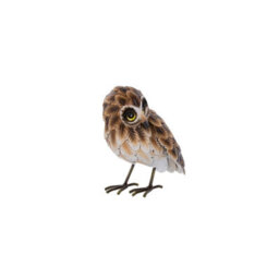 Terrastyle Brown Steel Owl Garden Ornament (H)21Cm (W)11.5Cm