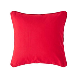 Homescapes Cotton Plain Red Cushion Cover, 60 X 60 Cm Square Decorative Cushion Cases, Throw Pillow Covers