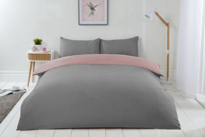 Brights Reversible Duvet - Blush Pink / Grey - image 1