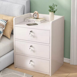 3 Drawer Wooden Bedroom Bedside Cabinet Furniture Storage Nightstand Side Table - thumbnail 5