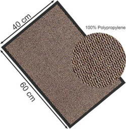 Kav Door Mat Dirt Trapper - Durable Indoor And Outdoor Non-Slip Rug - Super Absorbent- Home, Office(Brown / Black, 60Cm X 90Cm) - thumbnail 3