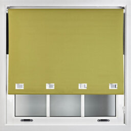 Furnished Made To Measure Blackout Roller Blinds With Big Square Eyelets - Green Blind (W)210Cm (L)165Cm - thumbnail 1