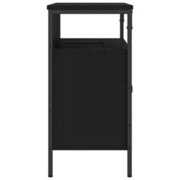 Berkfield Bathroom Sink Cabinet Black 80X30X60 Cm Engineered Wood - thumbnail 7