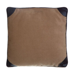 Orsina Leather Effect Throw Cushion, Polyester Décor Cushion For Relaxing, Washable Cushion For Sofa, Bed, Chair - thumbnail 1