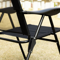 Outsunny Garden Chairs Set Of 2 Folding Camping Chair Recliners, Black - thumbnail 9
