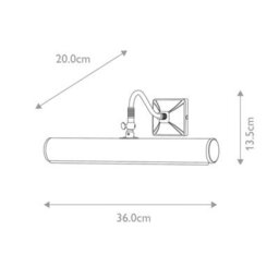 Luminosa Lighting Elstead Picture Light 2 Light Large Picture Wall Light Black, E14 - thumbnail 3