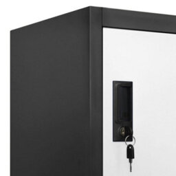 Vidaxl Locker Cabinet Anthracite And White 90X45X180 Cm Steel - thumbnail 7