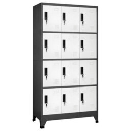Vidaxl Locker Cabinet Anthracite And White 90X45X180 Cm Steel