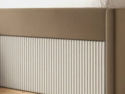 Flair Aviana Beige Velvet Low Sleeper Bed With Beige Cord - thumbnail 3