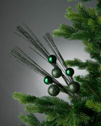 Werchristmas Sage Green Glitter Bauble Spray 72 Cm - thumbnail 2