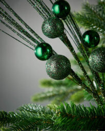 Werchristmas Sage Green Glitter Bauble Spray 72 Cm - thumbnail 4
