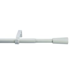 GoodHome Anafi Matt White Extendable Cone Single Curtain Pole Set, (L)2000mm-3300mm (Dia)19mm - thumbnail 3