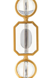 Orsina Art Deco Gold And Crystal Table Lamp, Luxe Black Linen Shade Table Light, Geometric Metal & Crystal Base - thumbnail 2