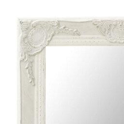 Vidaxl Wall Mirror Baroque Style 60X40 Cm White - thumbnail 4