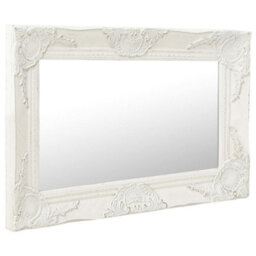Vidaxl Wall Mirror Baroque Style 60X40 Cm White - thumbnail 2