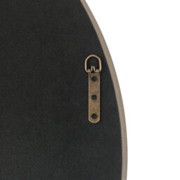 Furniturebox Uk Inga Walnut Wood Medium Round 80Cm Wall Mirror - thumbnail 5
