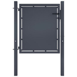 Berkfield Garden Gate Steel 100X100 Cm Anthracite