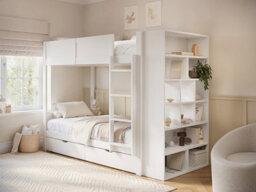 Flair Ruby Wooden Bunk Bed With Storage White