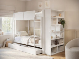 Flair Ruby Wooden Bunk Bed With Storage White - thumbnail 2