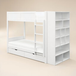 Flair Ruby Wooden Bunk Bed With Storage White - thumbnail 5