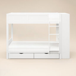 Flair Ruby Wooden Bunk Bed With Storage White - thumbnail 6