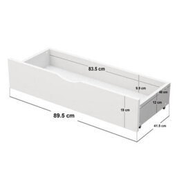 Flair Ruby Wooden Bunk Bed With Storage White - thumbnail 8