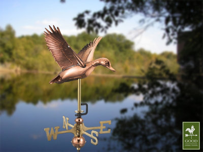 Good Directions Cottage Duck In Flight Copper Weathervane - Quality Wind Vane - H60 X W29 X L33 Cm - image 1