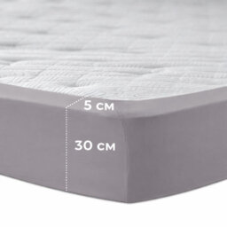 Aspire Homeware Grey Fitted Sheet-(30Cm) Deep Hotel Quality -Breathable Fitted Bed Sheets Double (L)190Cm X (W)137Cm - thumbnail 6