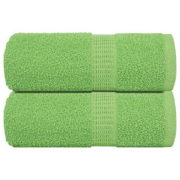 Berkfield Guest Towels 2 Pcs Apple Green 30X50 Cm 360 Gsm 100% Cotton - thumbnail 1