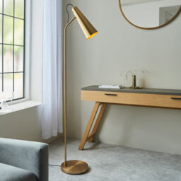 Luminosa Lighting Luminosa Karna New Task Floor Lamp Warm Antique Brass - thumbnail 2