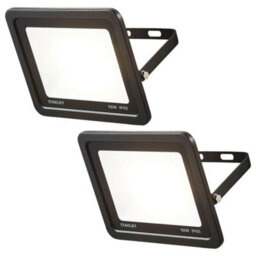 Litecraft 2 Pack Stanley Slimline Black 50 Watt Led Ip65 Outdoor Wall Flood Light - thumbnail 1