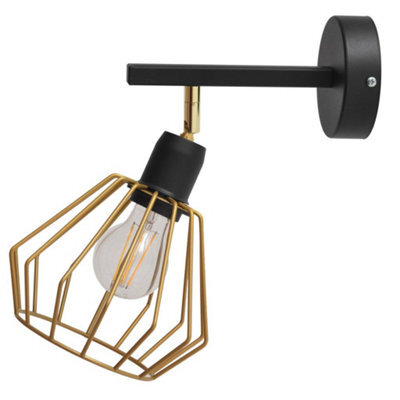 Luminosa Lighting Luminosa Agat Wall Lamp Black, Gold 30Cm - image 1