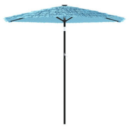 Berkfield Garden Parasol With Steel Pole Blue 268X268X226 Cm - thumbnail 3