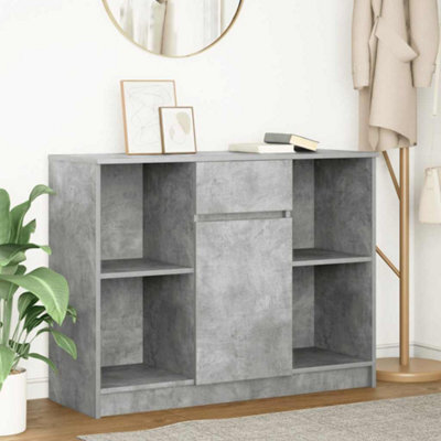 Berkfield Sideboard With Drawer Concrete Grey 101X35X76 Cm Engineered Wood - image 1