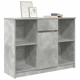 Berkfield Sideboard With Drawer Concrete Grey 101X35X76 Cm Engineered Wood - thumbnail 4