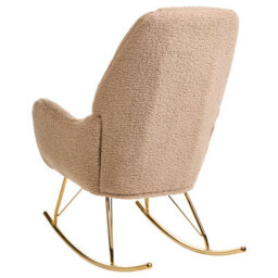 Beliani Rocking Chair Gulsele Boucle Beige - thumbnail 6