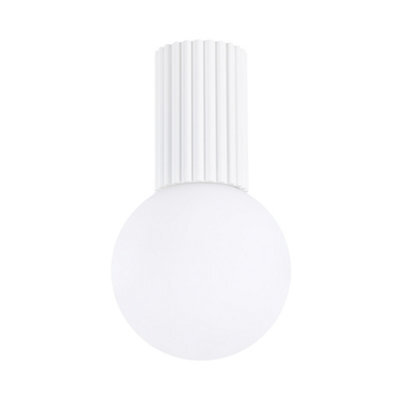 Sollux Lighting Halo Aluminum/glass White 1 Lights Modern Ceiling Light - image 1