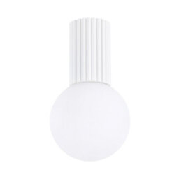 Sollux Lighting Halo Aluminum/glass White 1 Lights Modern Ceiling Light - thumbnail 1
