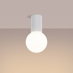 Sollux Lighting Halo Aluminum/glass White 1 Lights Modern Ceiling Light - thumbnail 2
