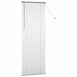Berkfield Window Blind With Curtains Manual Dark Grey Aluminium - thumbnail 6